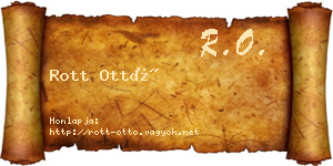 Rott Ottó névjegykártya